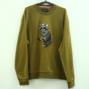 BONOBOS Critter Supersoft Fleece Crew Sweater Embroidered Long Sleeve XL 283559